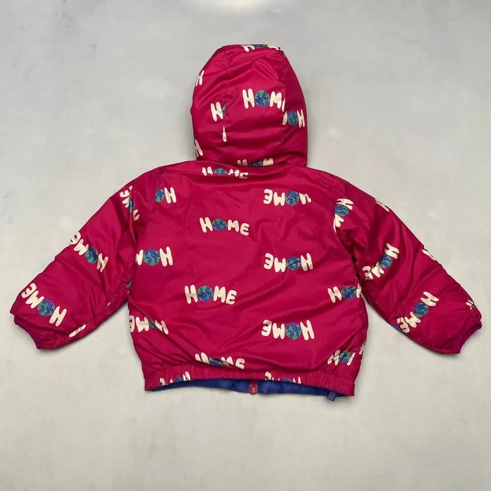 Patagonia Baby Reversible Down Sweater Hoodie Puffer Jacket 2T? Granola